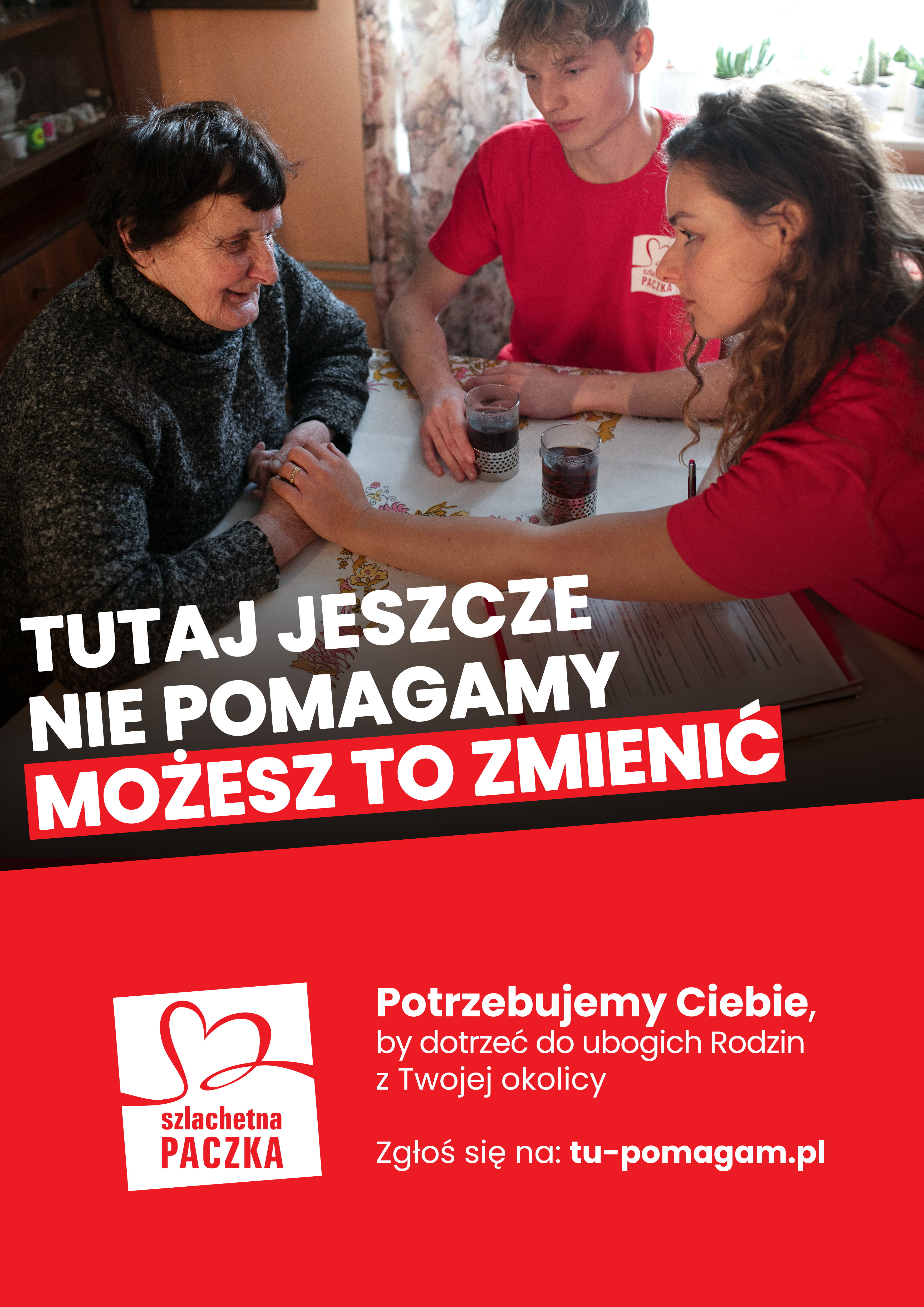 Grafika przedstawia plakat szlachetnej paczki